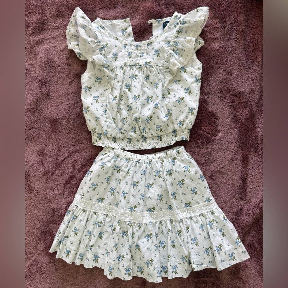 Polo by Ralph Lauren Blue Floral Dress